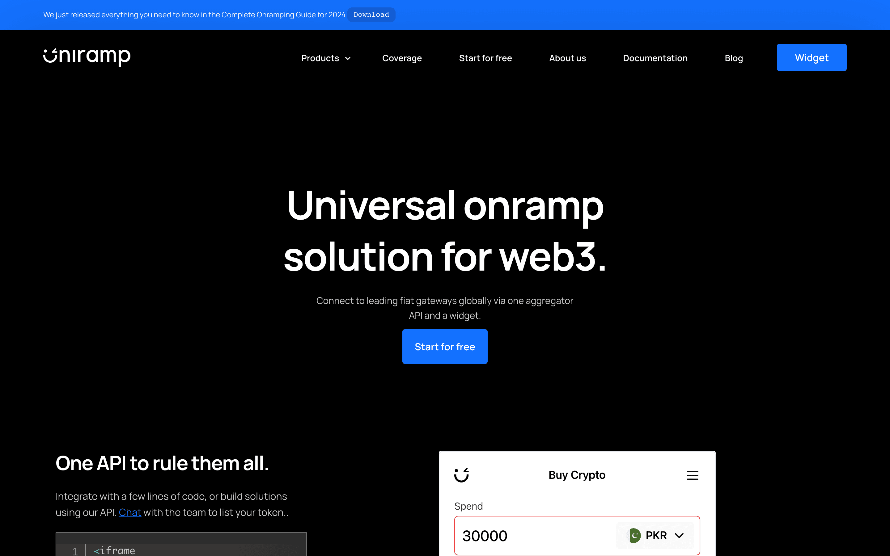 Uniramp site